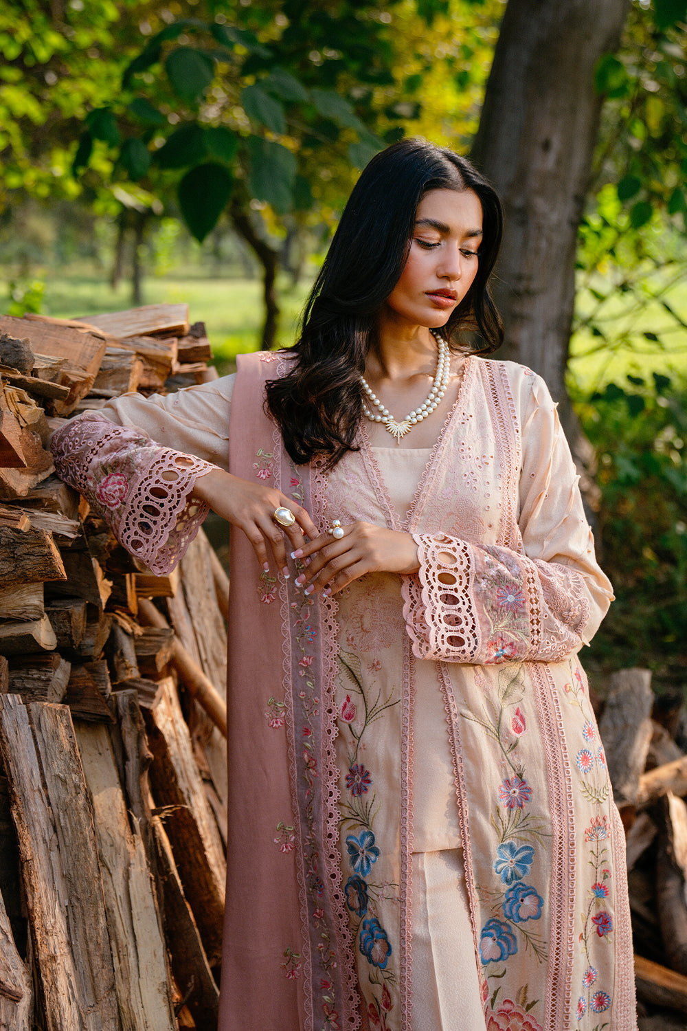 Saira Rizwan | Winter 2024 | LANA-SRW24-03 S Peach Velvet