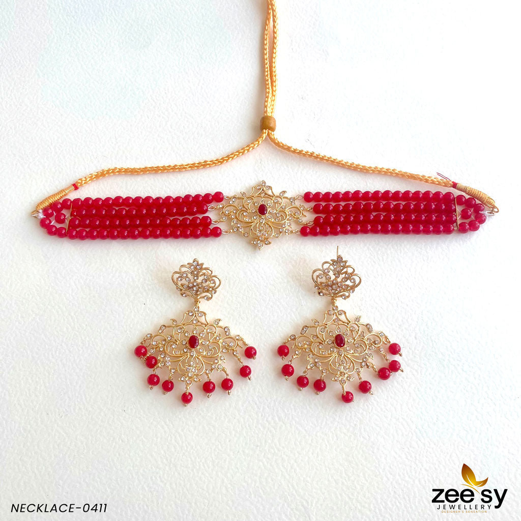 Necklace-0411 Red