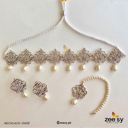 Ayeza Khan Necklace-0435 Silver Pearl