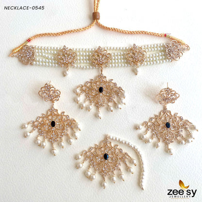 Sunflower Necklace-0545 Black