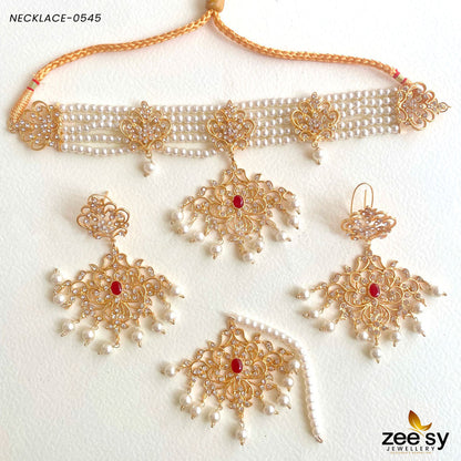 Sunflower Necklace-0545 Red