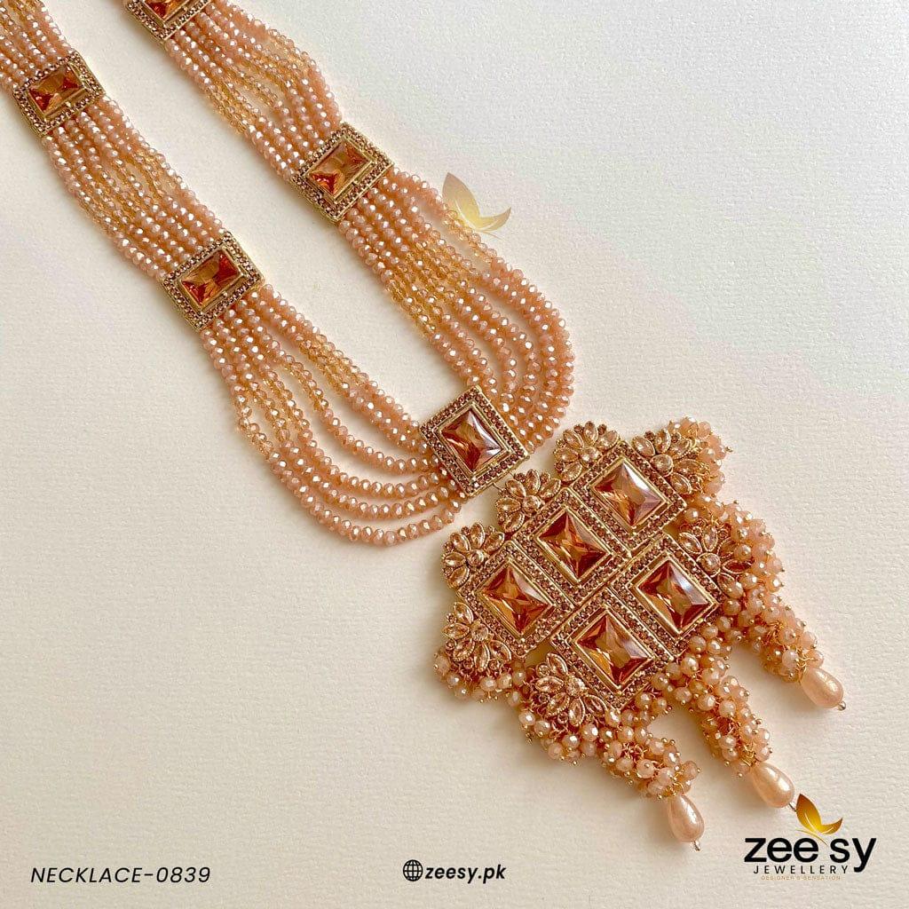 Mala Necklace-0839 Champagne