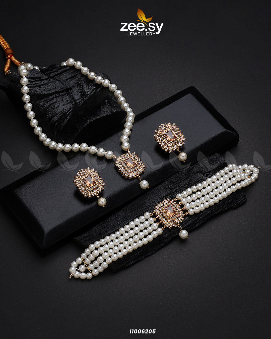 Mala Necklace-0850 Champagne
