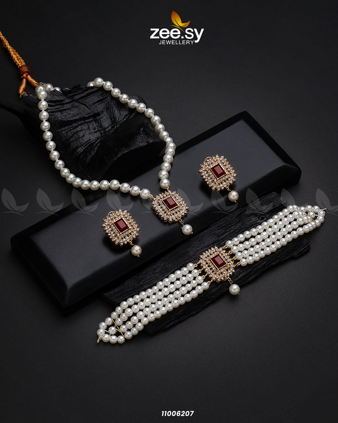 Mala Necklace-0850 Red
