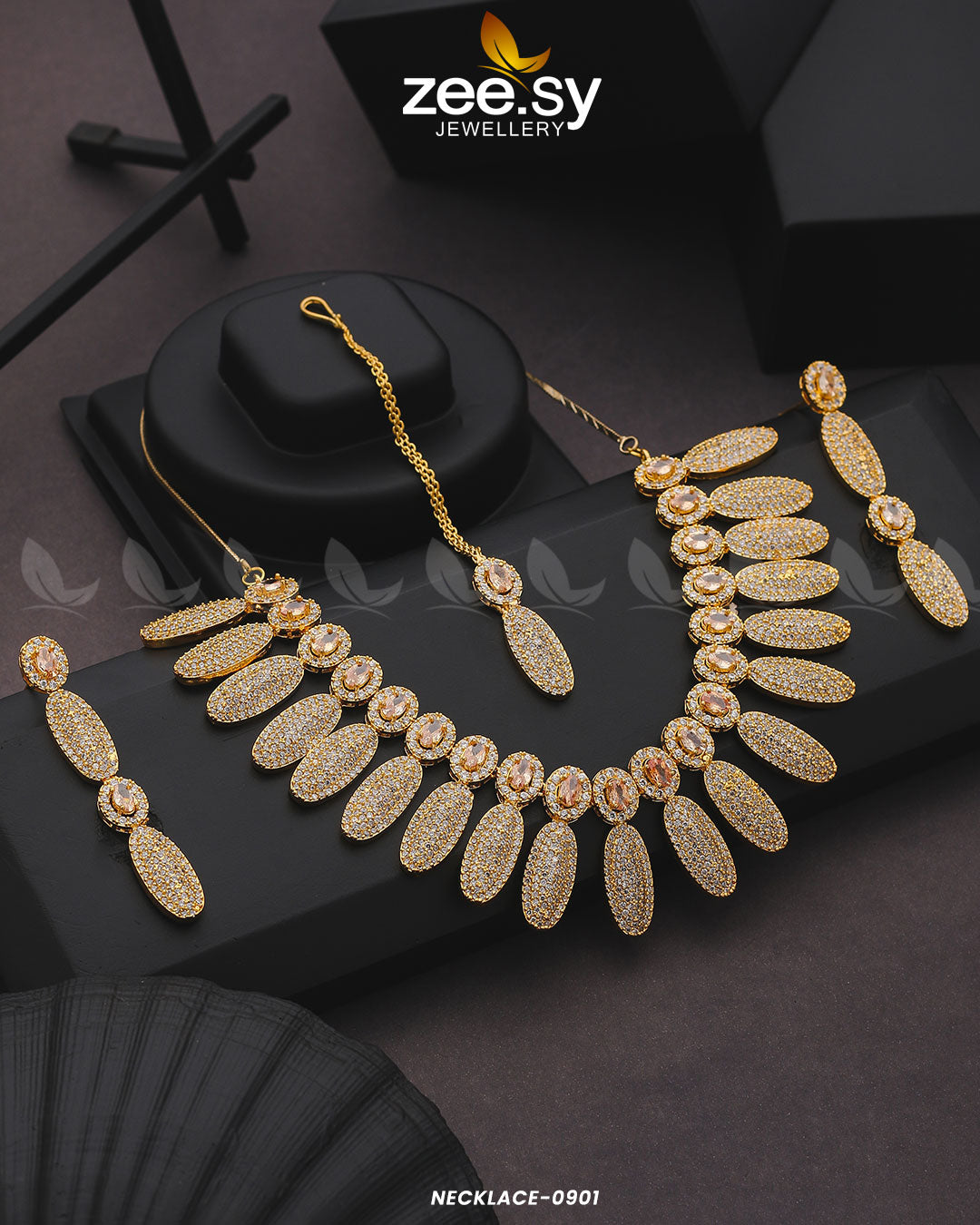 Necklace-0901 Golden Champagne