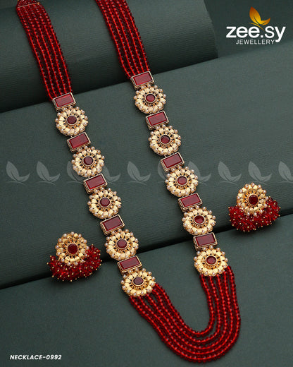 Mala Necklace-0944 Red