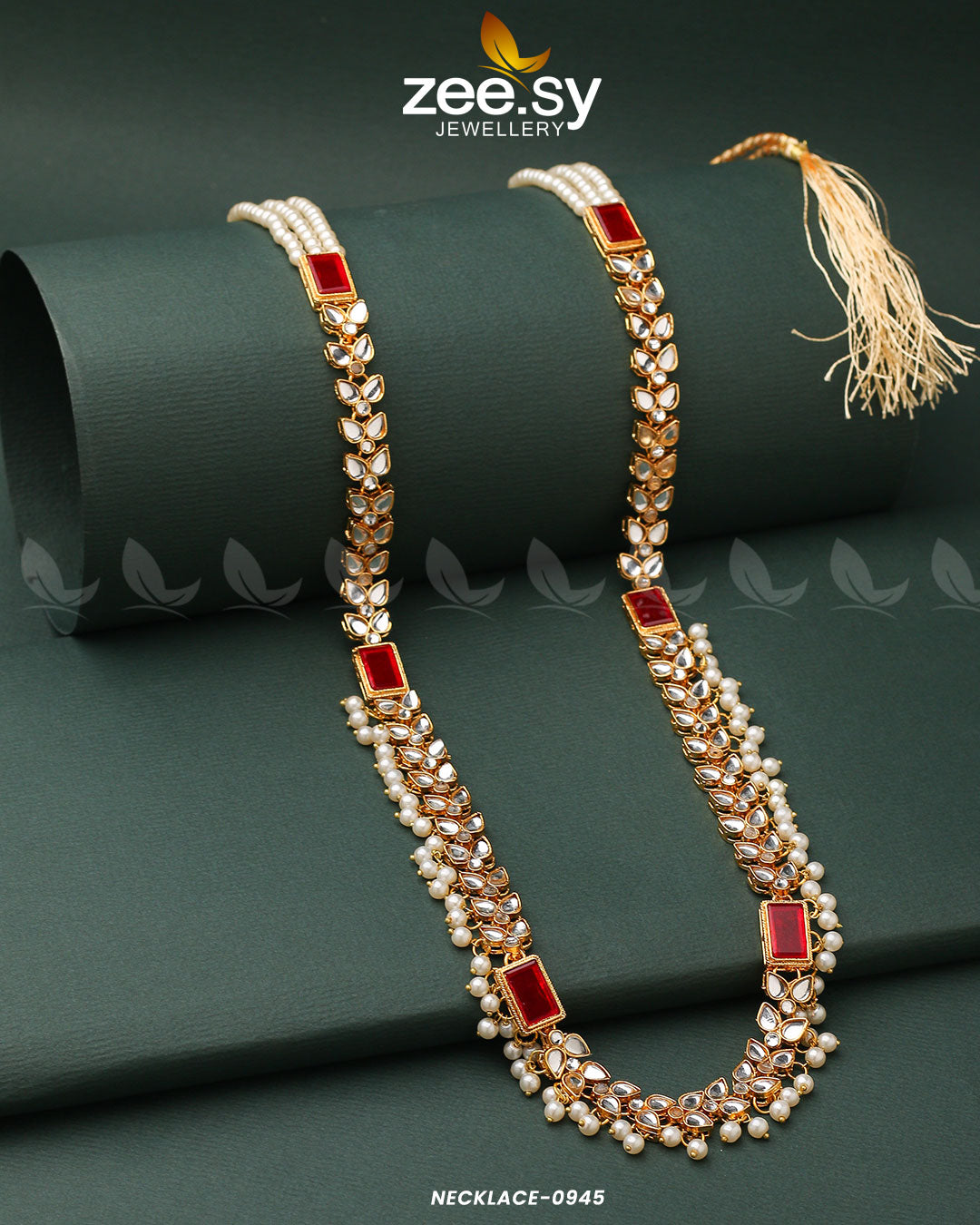 Mala Necklace-0945 Red
