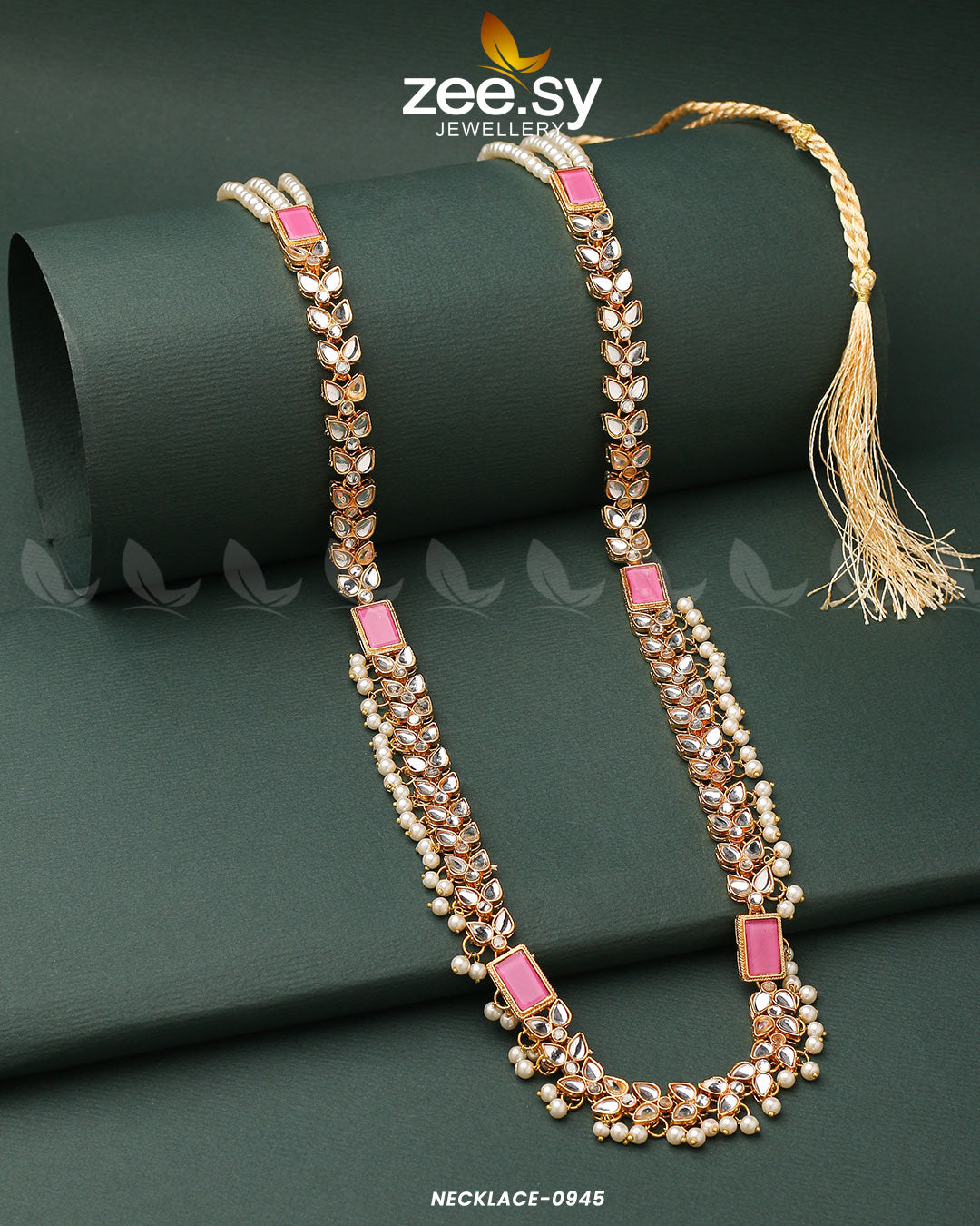 Mala Necklace-0945 Pink