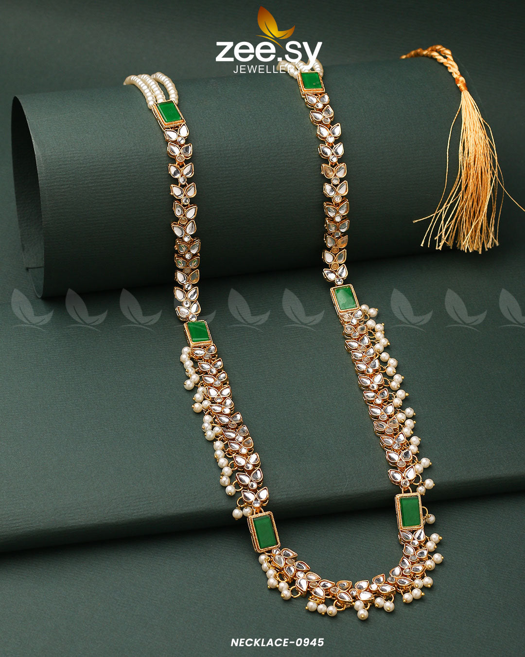 Mala Necklace-0945 Green