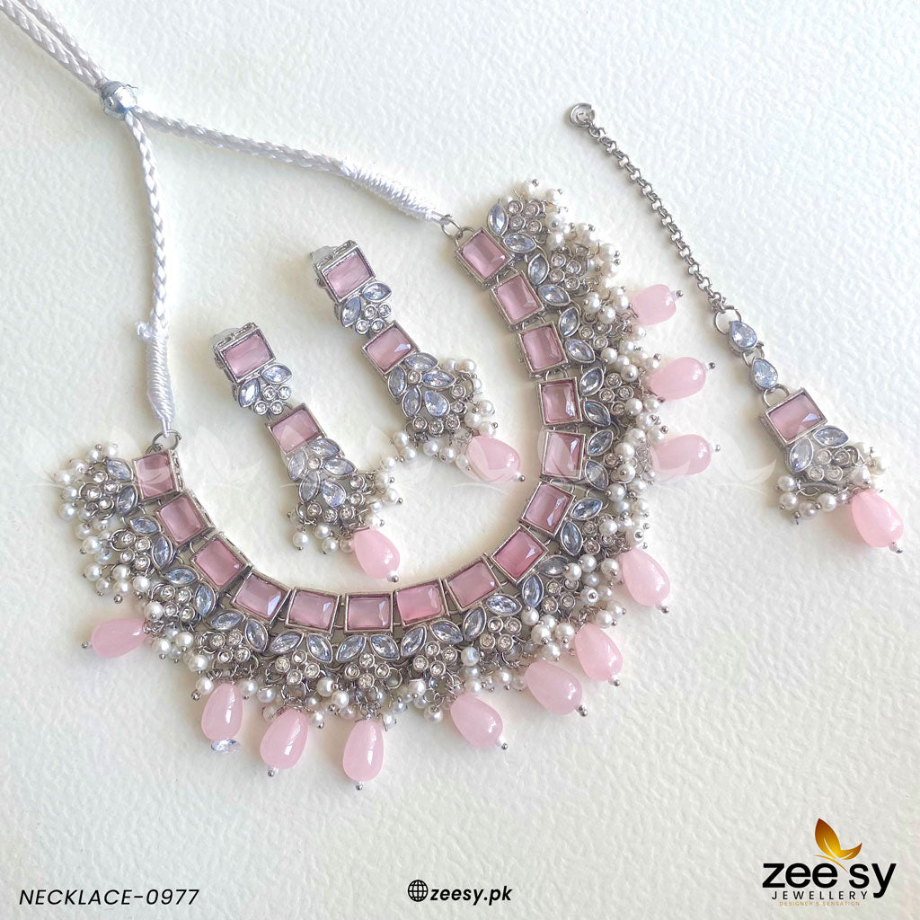 Necklace-0977 Mint Pink