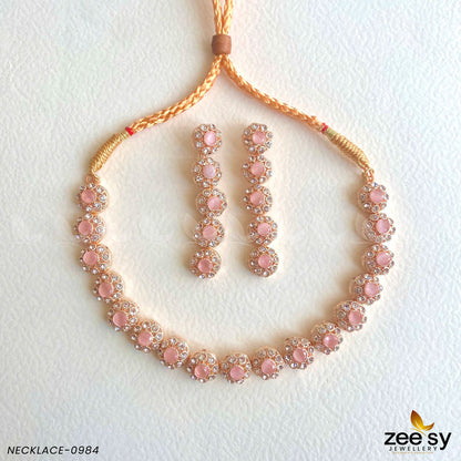 Necklace-0985 Mint Pink