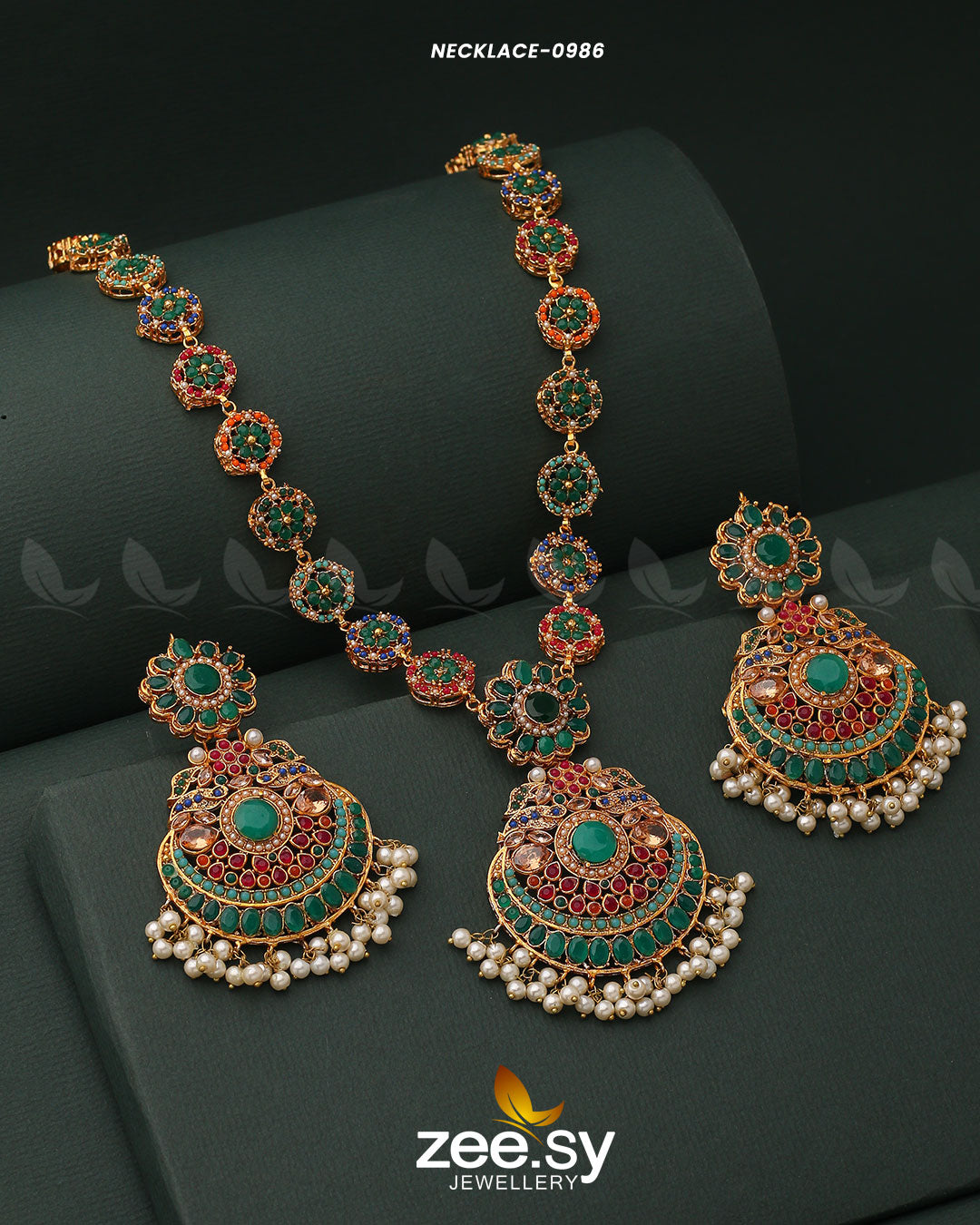 Mala Necklace-0986 Green