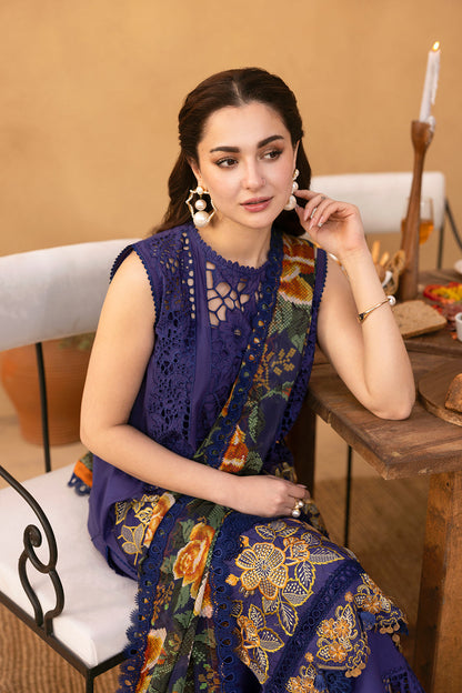 Saira Rizwan | Luxury Lawn 25 | AIMEE-SRL25-01 XL Navy Lawn