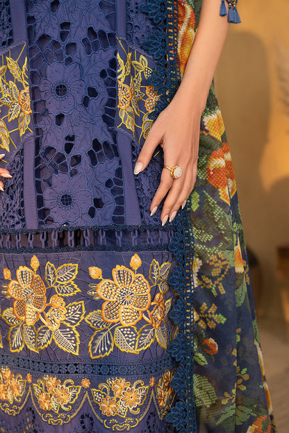 Saira Rizwan | Luxury Lawn 25 | AIMEE-SRL25-01 L Navy Lawn