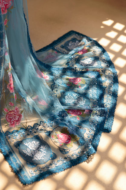 Saira Rizwan | Luxury Lawn 25 | ALMA-SRL25-12 XL Dark Teal Lawn