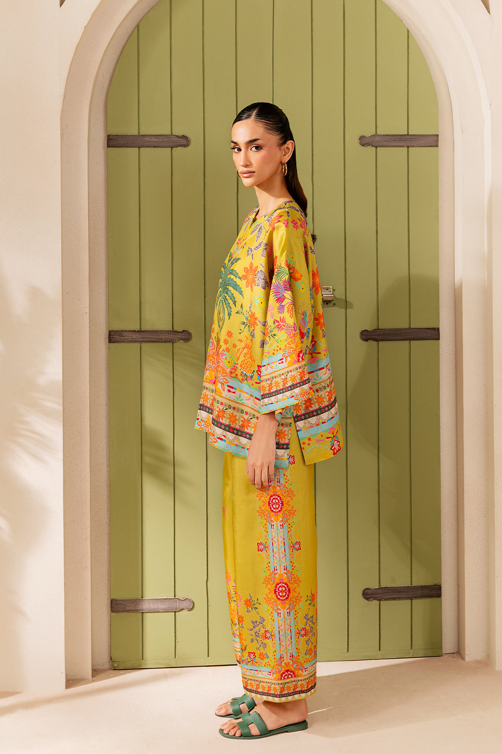 Saira Rizwan | Silk Coords 25 | PALM SUGAR - SRSP-25-04 - Pakistani Designer Dress - by Saira Rizwan - Type : Ladies Clothes - 100% Original at Saira Sultan