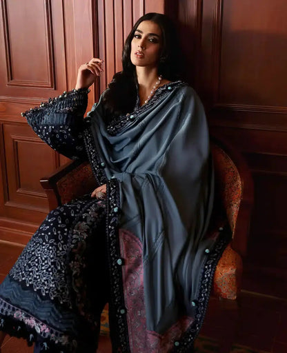 Republic Womenswear | Noemei Luxury Shawl 23 | NWU23-D5-B - Pakistani Designer Dress - by Republic Womenswear | Type: Luxury - 100% Original at Saira Sultan