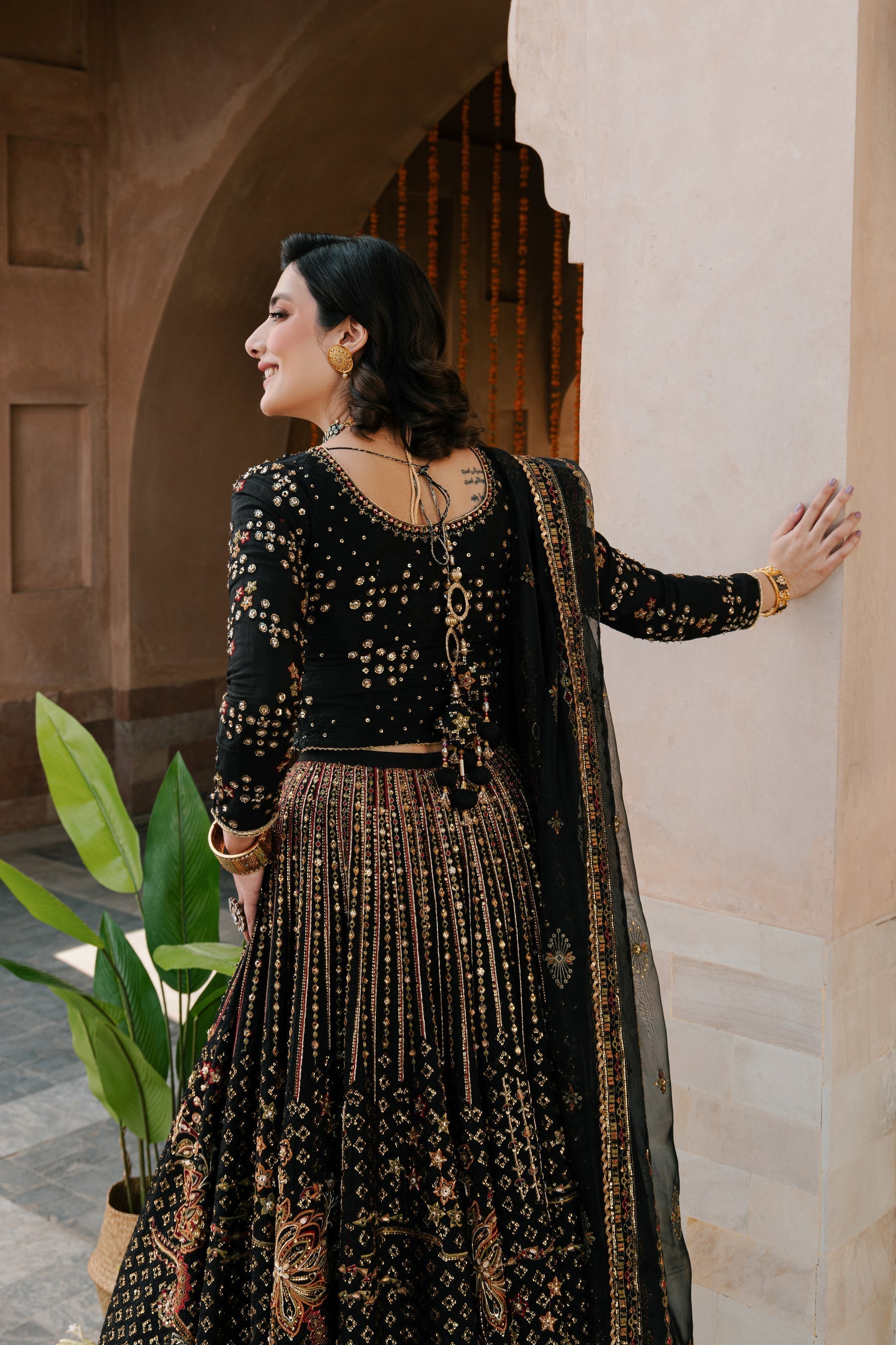 Naqshi | Ghar Ki Shadi | Kaif M Black Indian Raw Silk
