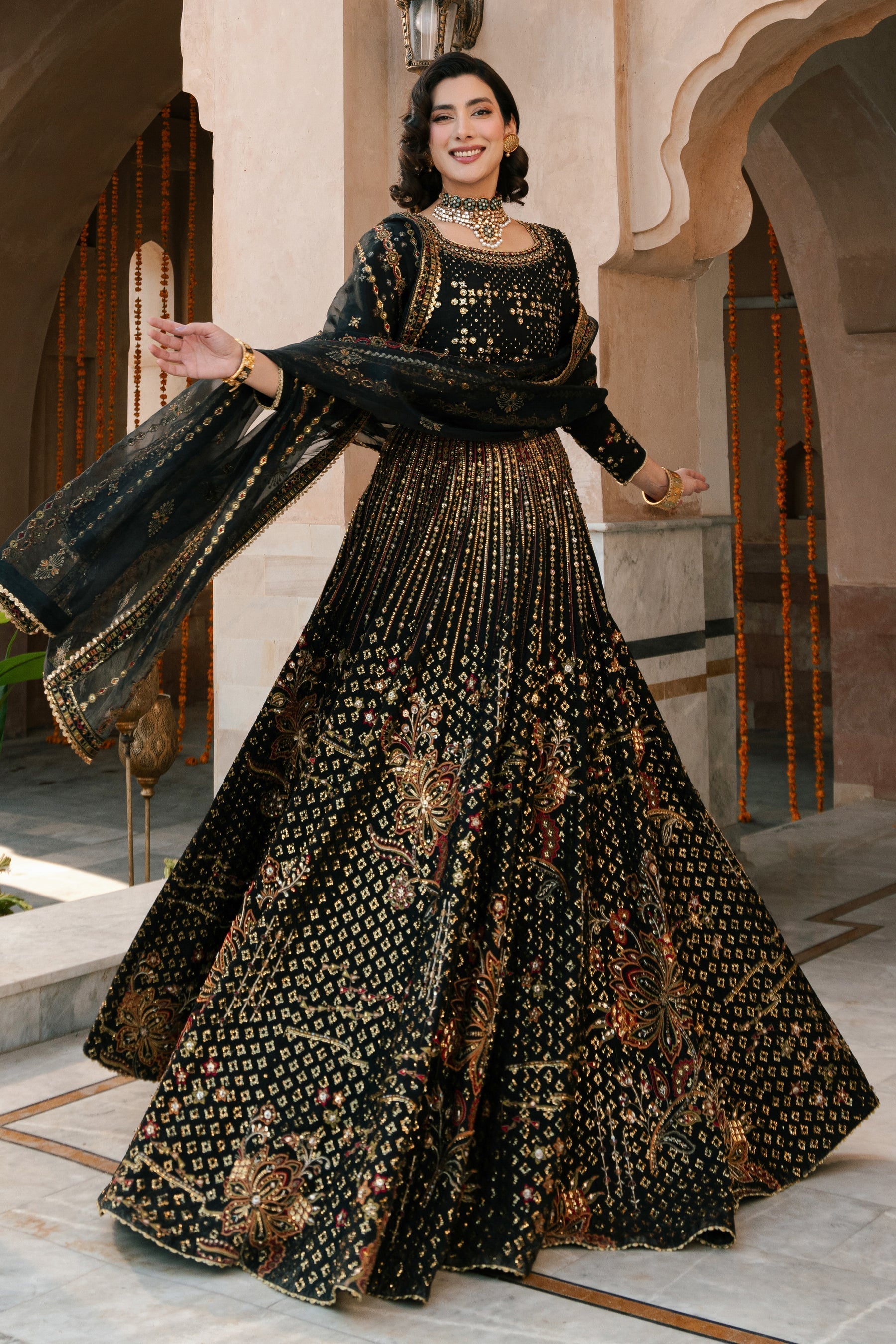 Naqshi | Ghar Ki Shadi | Kaif S Black Indian Raw Silk