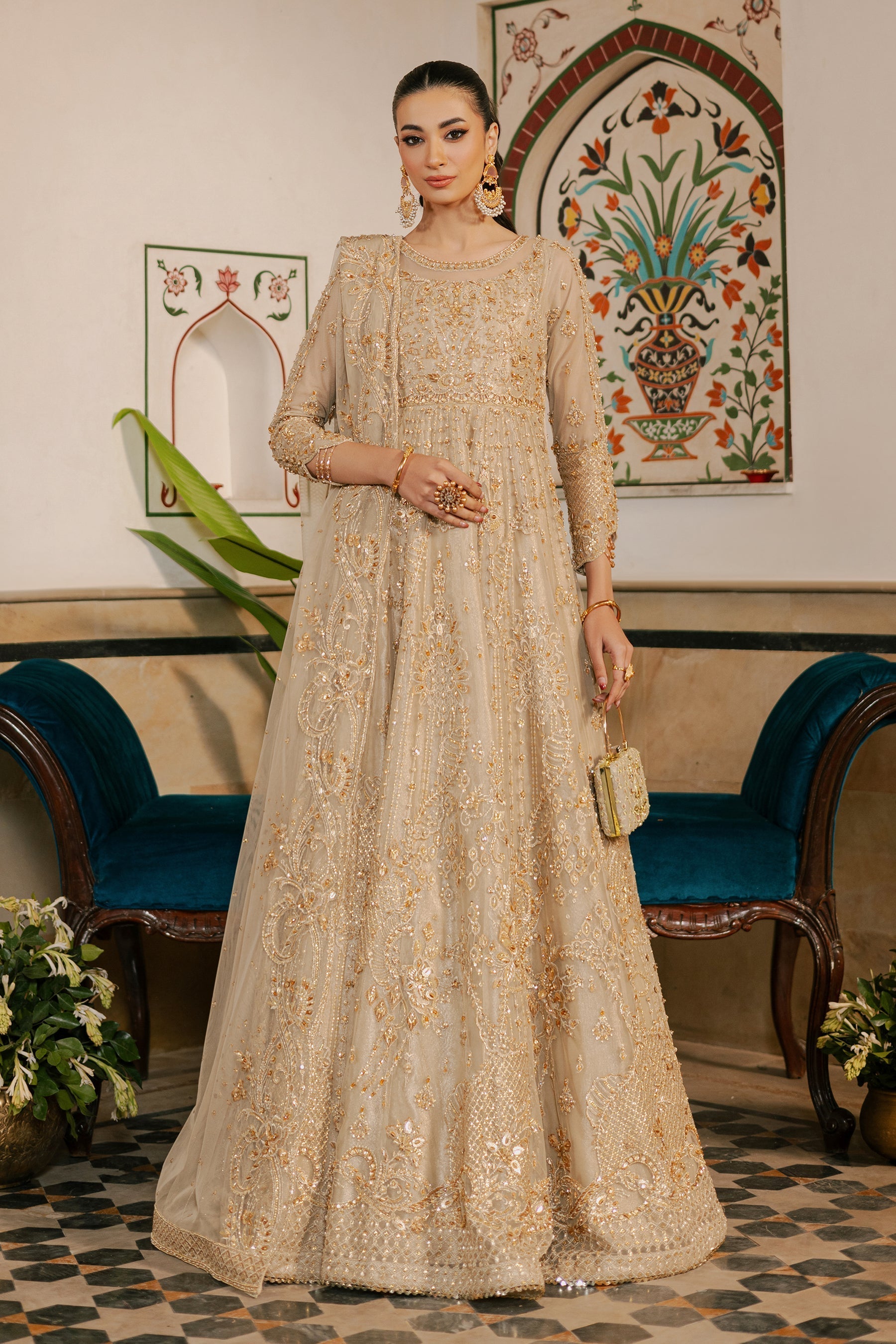 Naqshi | Ghar Ki Shadi | Maneha L Champagne Hue Net