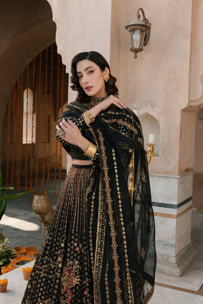 Naqshi | Ghar Ki Shadi | Kaif L Black Indian Raw Silk