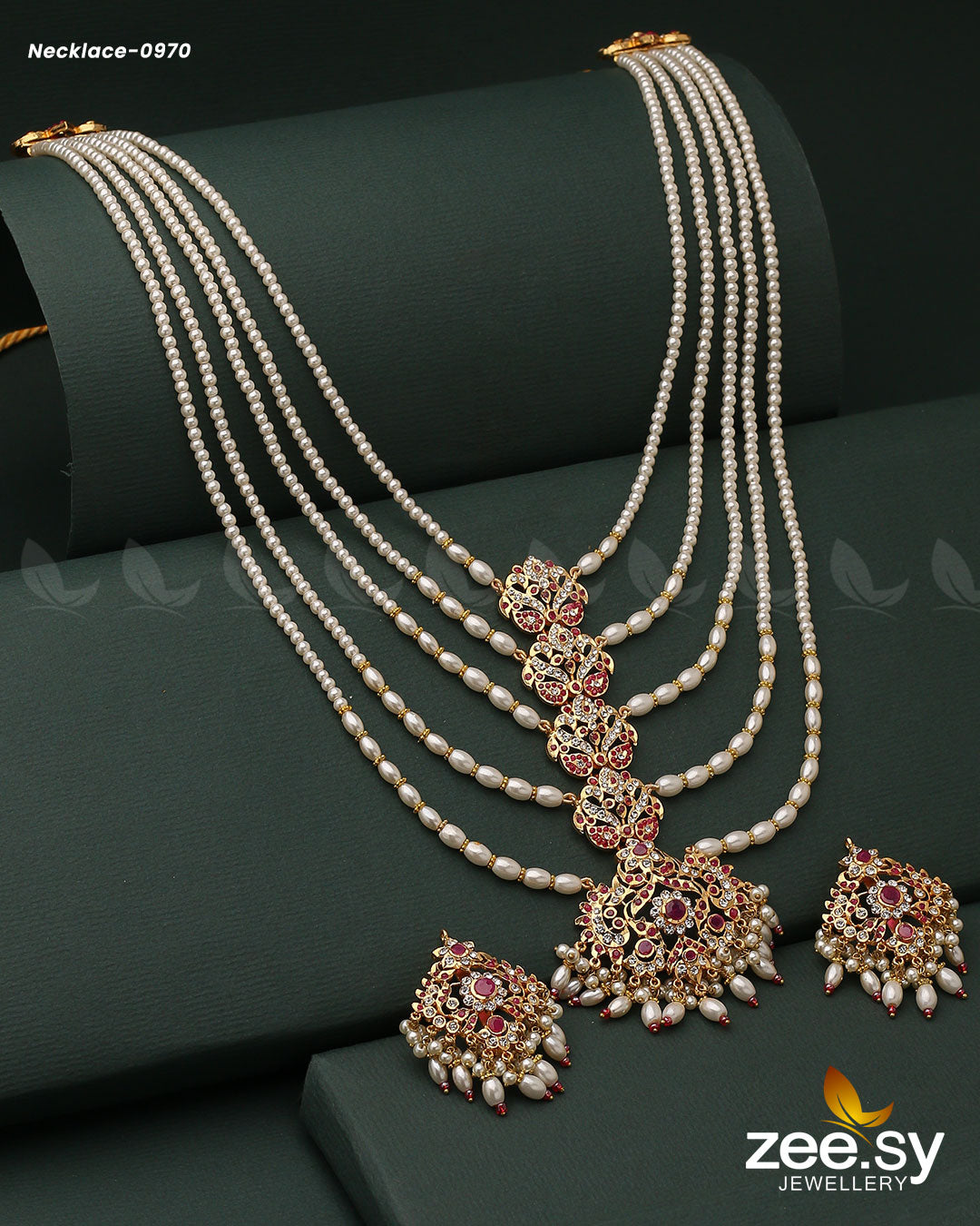 Mala Necklace-0970 Red
