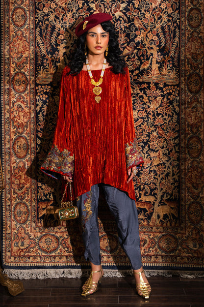Nilofer Shahid | Aatish the Fire Within | Sholay (2pc) ‚¬€œ Aatish The Fire within XS Red Velvet