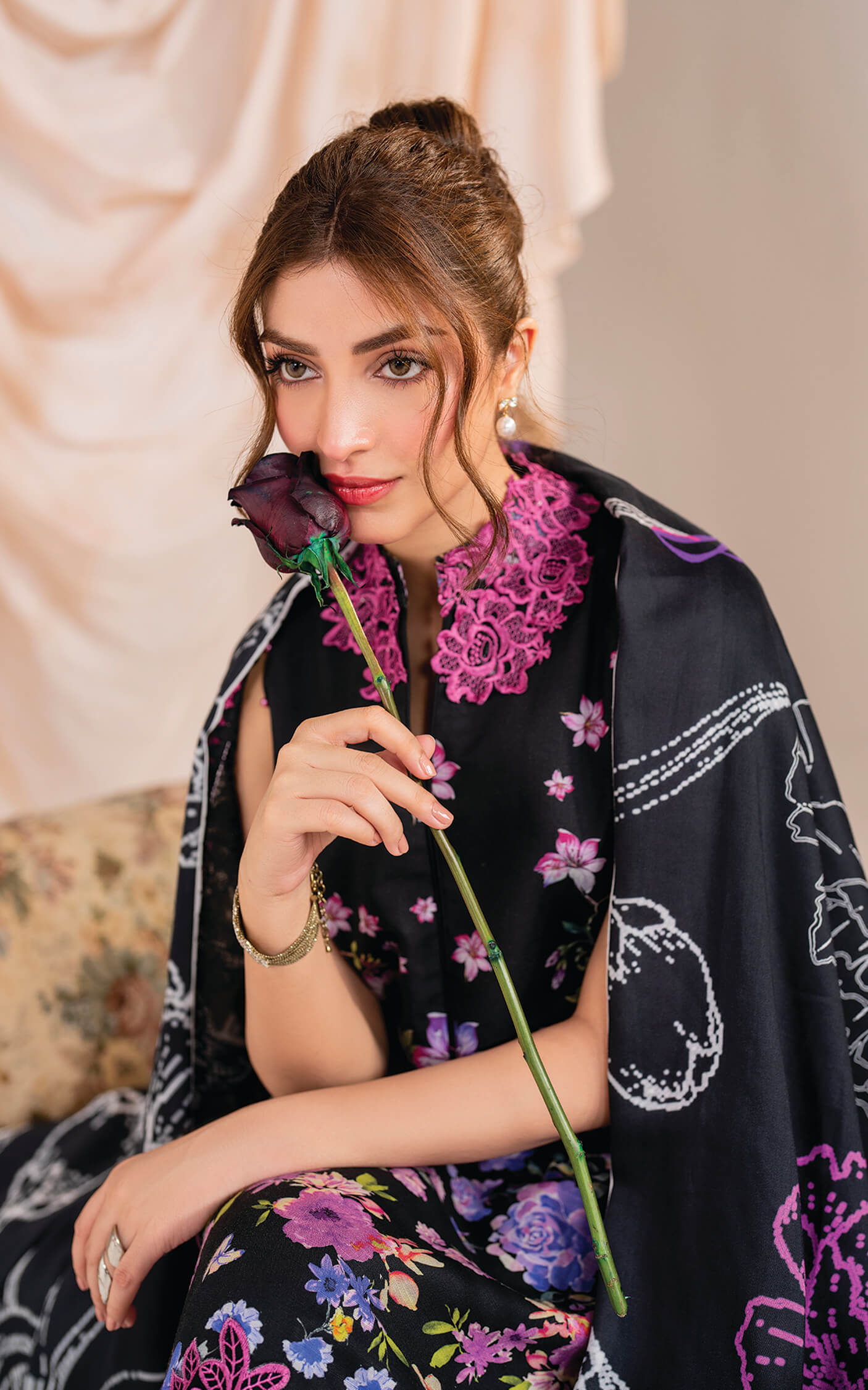 Asifa and Nabeel | Winter Meraki 24 | Nocturne-MW-10 - Pakistani Designer Dress - by Asifa and Nabeel | Type: Ladies Clothes - 100% Original at Saira Sultan
