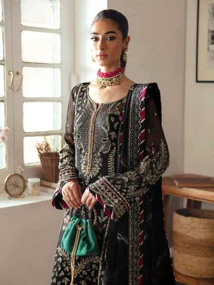 Gulaal | Embroidered Chiffon 23 | NOIR GL-EC-23V1-06 - Pakistani Designer Dress - by Gulaal | Type: Formal - 100% Original at Saira Sultan