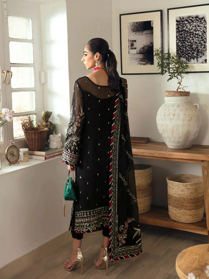 Gulaal | Embroidered Chiffon 23 | NOIR GL-EC-23V1-06 - Pakistani Designer Dress - by Gulaal | Type: Formal - 100% Original at Saira Sultan