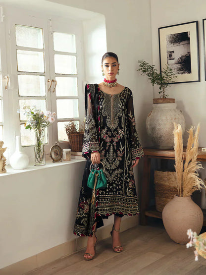 Gulaal | Embroidered Chiffon 23 | NOIR GL-EC-23V1-06 - Pakistani Designer Dress - by Gulaal | Type: Formal - 100% Original at Saira Sultan