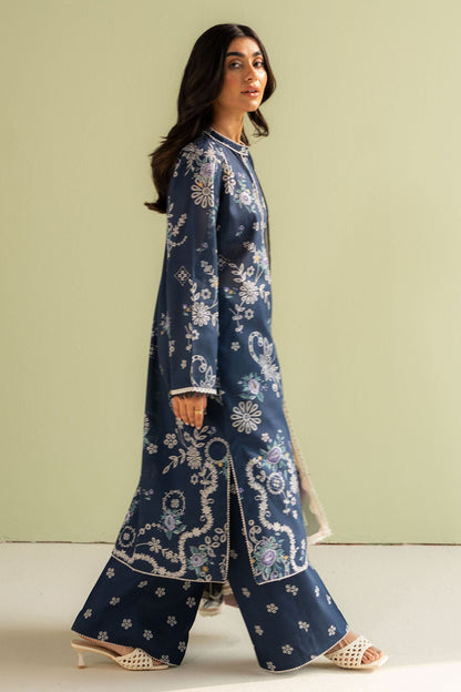 Zara Shahjahan | Coco Prints 25 | Nora-8A L Navy Blue Lawn