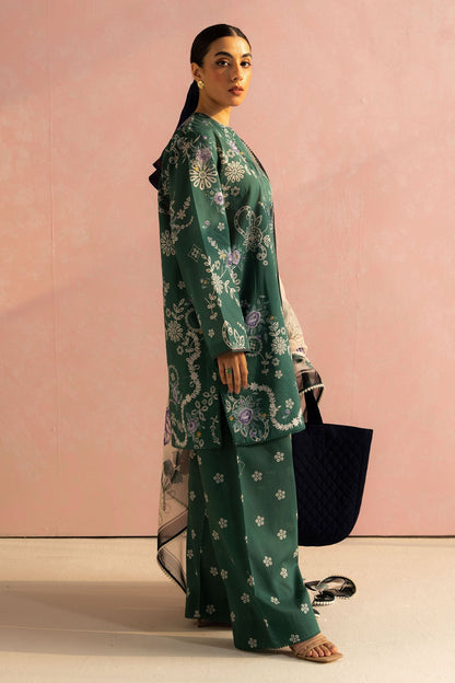 Zara Shahjahan | Coco Prints 25 | Nora-8B M Dark Green Lawn