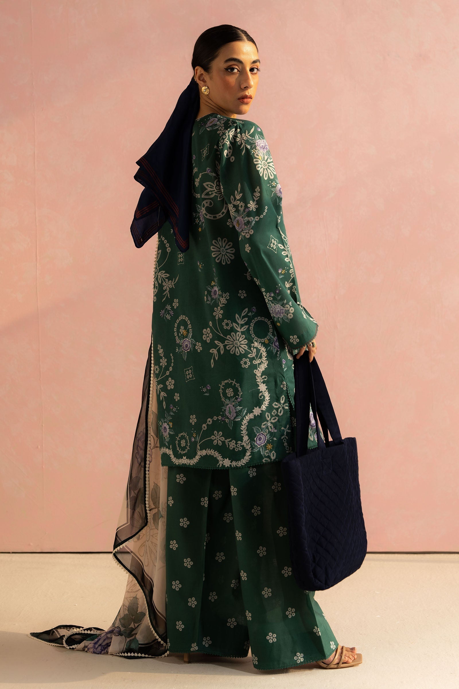 Zara Shahjahan | Coco Prints 25 | Nora-8B S Dark Green Lawn