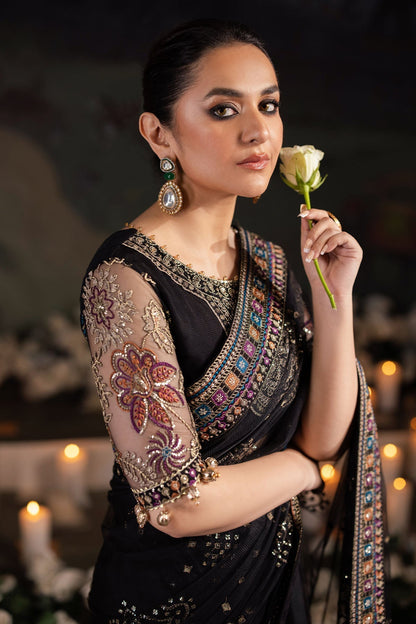 Nureh | Alfaaz Formals | NL-78 RUHI Custom Size Black Net