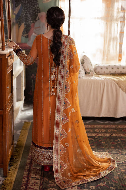 Nureh | Alfaaz Formals | NL-77 AZFAR S Orange Chiffon
