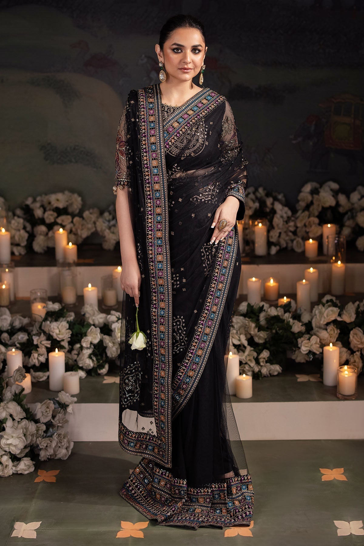 Nureh | Alfaaz Formals | NL-78 RUHI XS Black Net