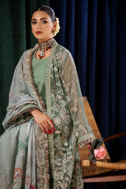 Nureh | Aroha Formals | AR-03 M Greenish Gray Chiffon