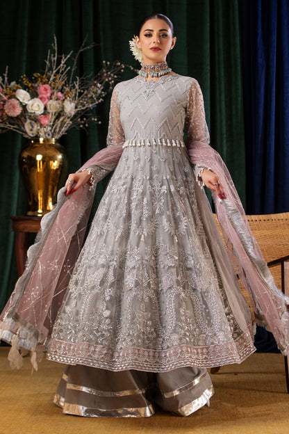 Nureh | Aroha Formals | AR-06 L Light Gray Chiffon