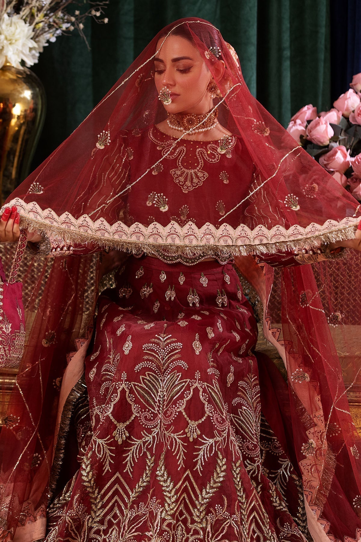 Nureh | Aroha Formals | AR-02 XL Maroon Chiffon