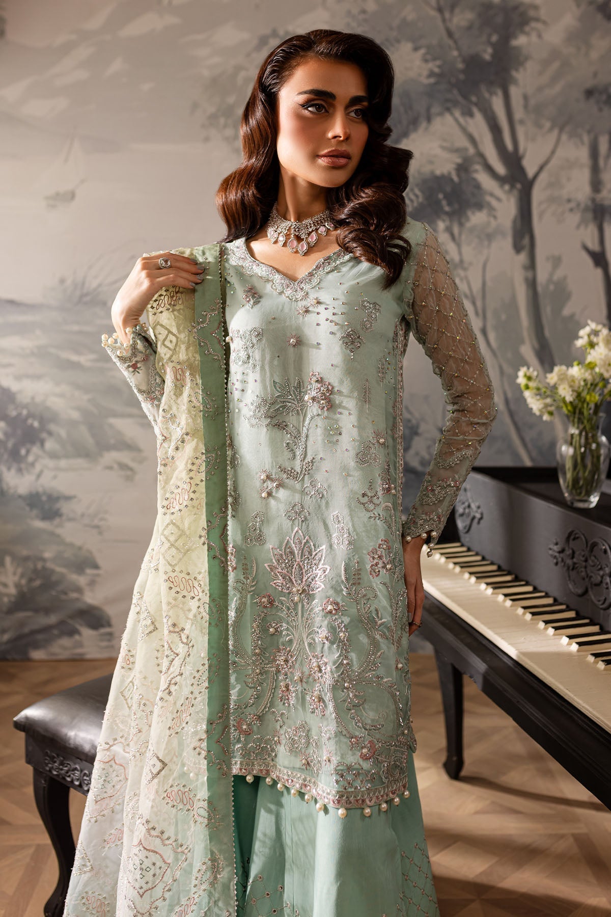 Nureh | Elanora Formals 24|  NEL-57 - Pakistani Designer Dress - by Nureh | Type: Formal - 100% Original at Saira Sultan