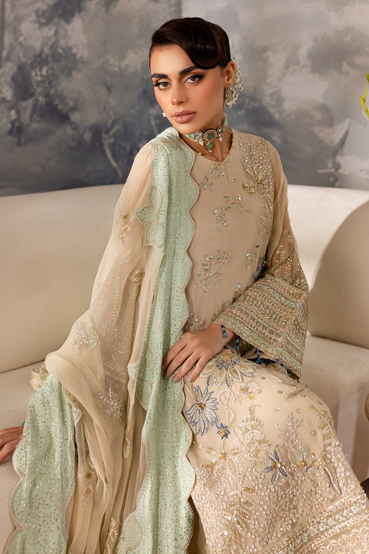 Nureh | Elanora Formals 24|  NEL-58 - Pakistani Designer Dress - by Nureh | Type: Formal - 100% Original at Saira Sultan