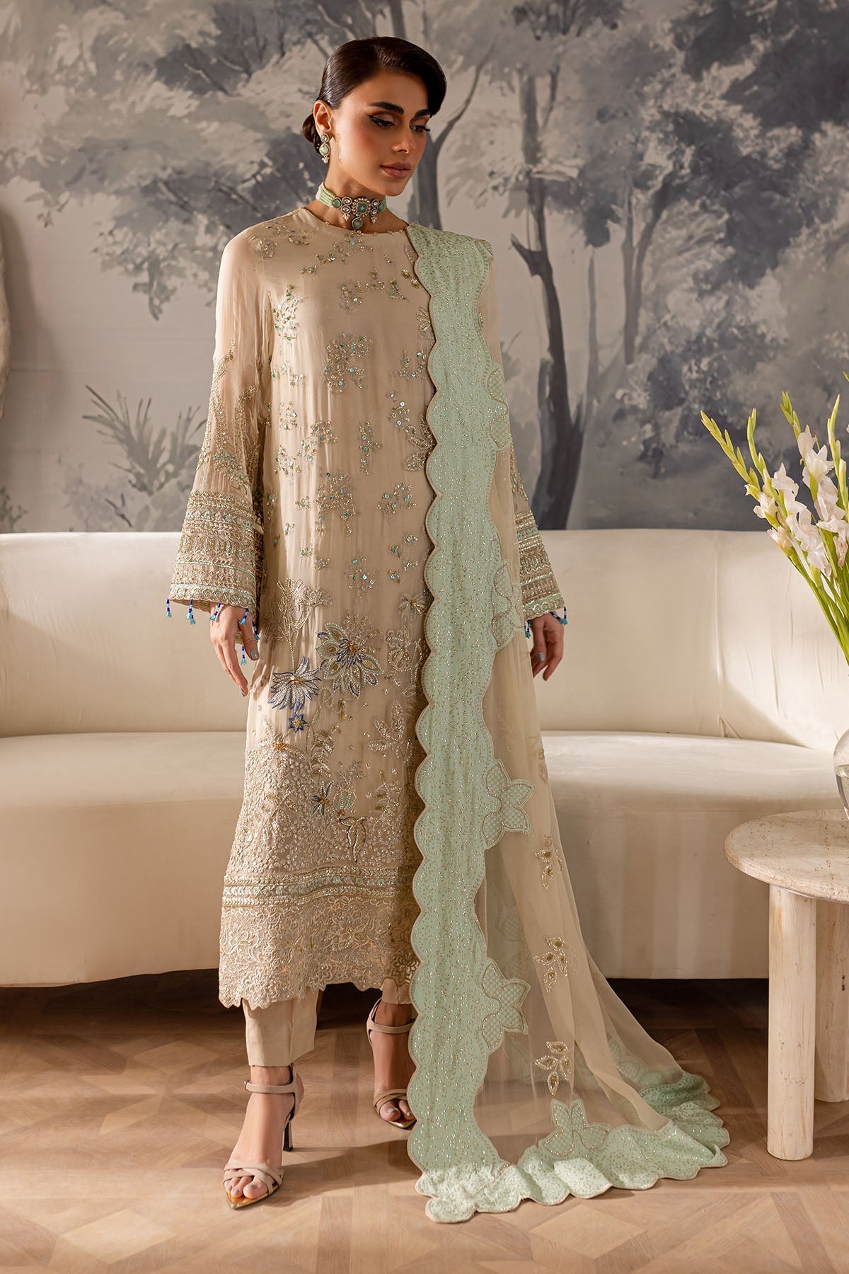 Nureh | Elanora Formals 24|  NEL-58 - Pakistani Designer Dress - by Nureh | Type: Formal - 100% Original at Saira Sultan