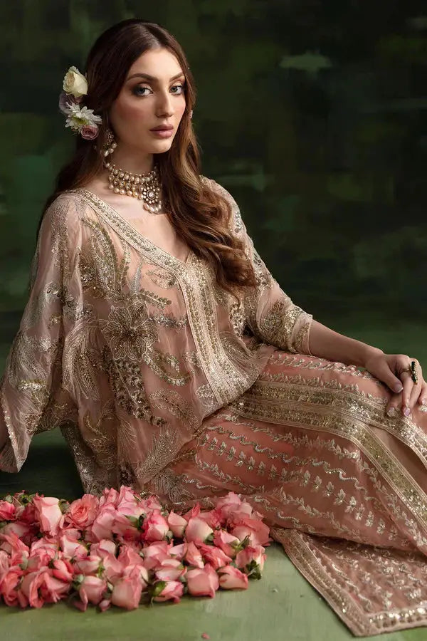 Nureh | Wedding Formals 24 | Sheer Pink - Pakistani Designer Dress - by Nureh | Type: Bridal - 100% Original at Saira Sultan
