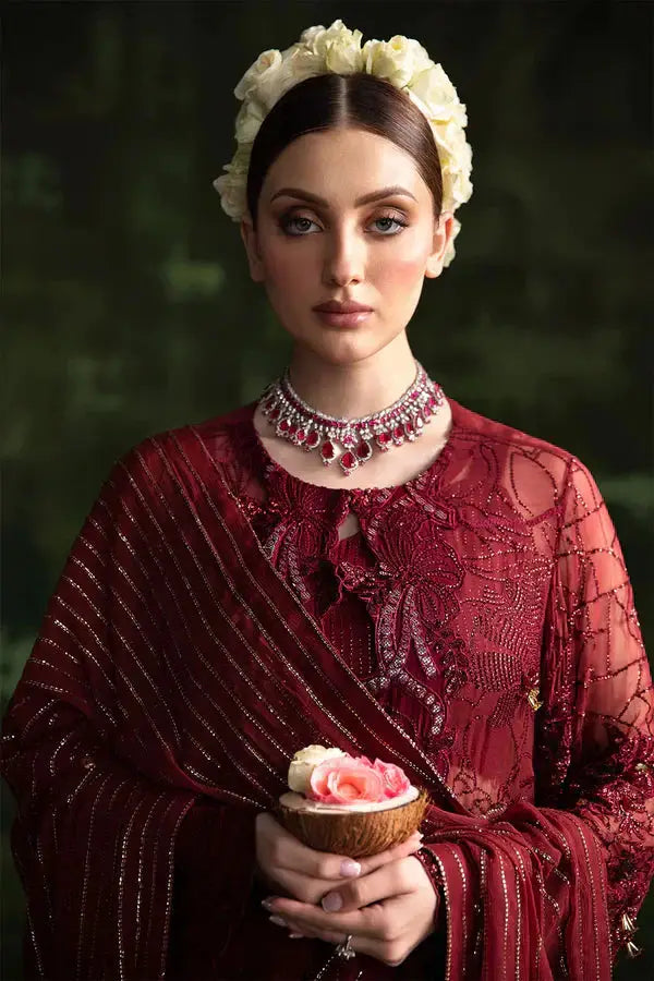 Nureh | Wedding Formals 24 | Russian Red - Pakistani Designer Dress - by Nureh | Type: Bridal - 100% Original at Saira Sultan