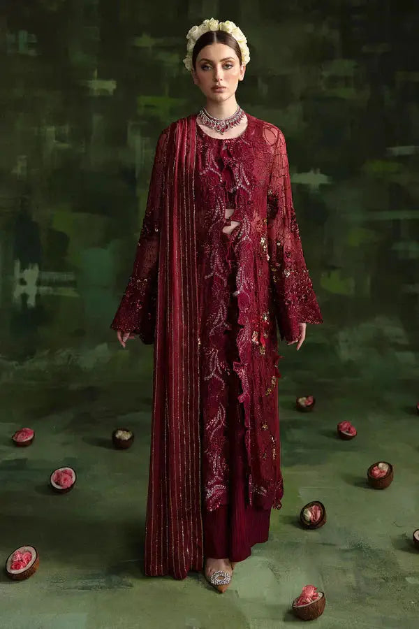 Nureh | Wedding Formals 24 | Russian Red - Pakistani Designer Dress - by Nureh | Type: Bridal - 100% Original at Saira Sultan