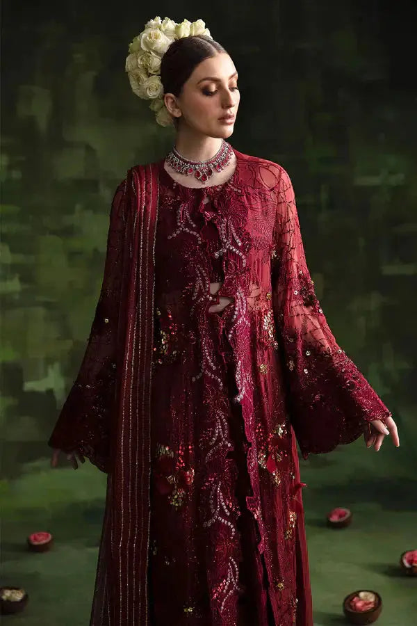 Nureh | Wedding Formals 24 | Russian Red - Pakistani Designer Dress - by Nureh | Type: Bridal - 100% Original at Saira Sultan