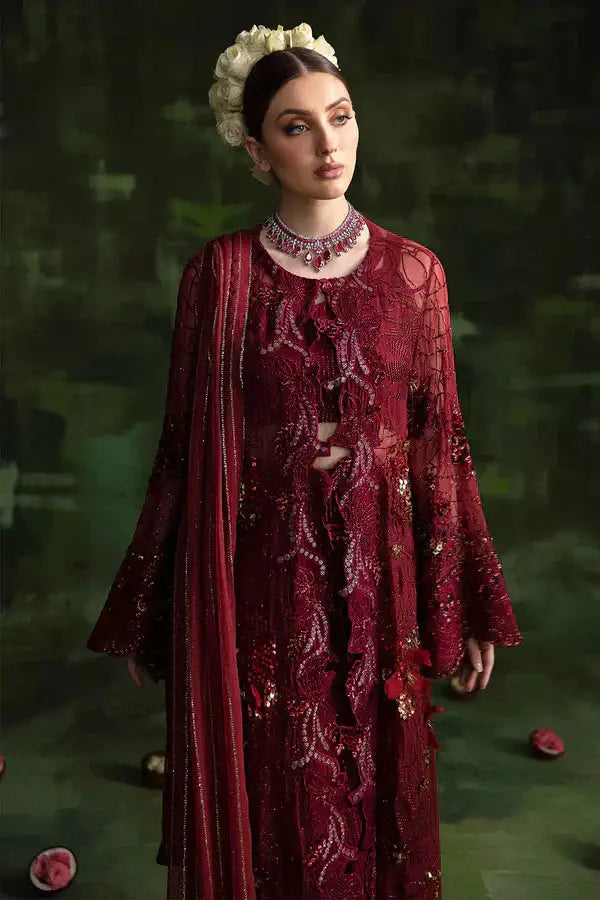 Nureh | Wedding Formals 24 | Russian Red - Pakistani Designer Dress - by Nureh | Type: Bridal - 100% Original at Saira Sultan