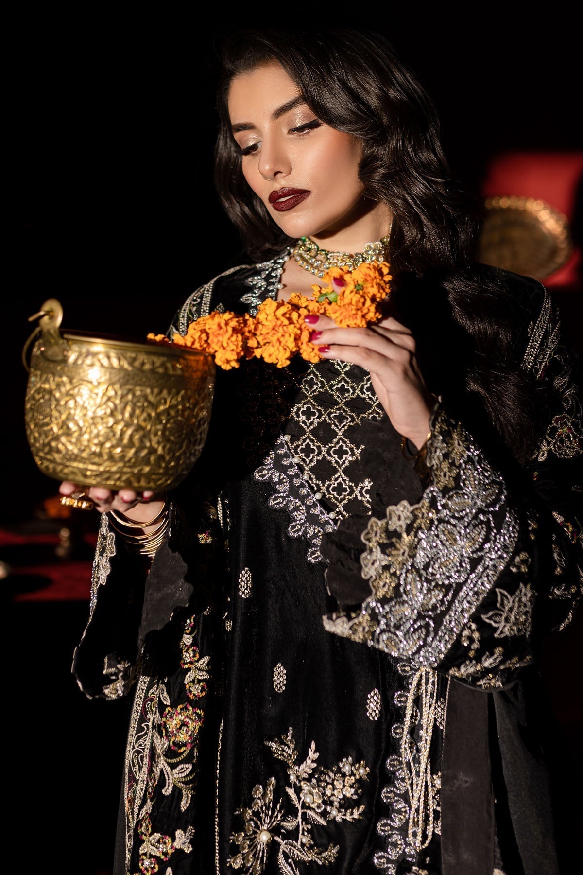 Nureh | Maya Velvet |  NW-92 - Pakistani Designer Dress - by Nureh | Type: Ladies Clothes - 100% Original at Saira Sultan