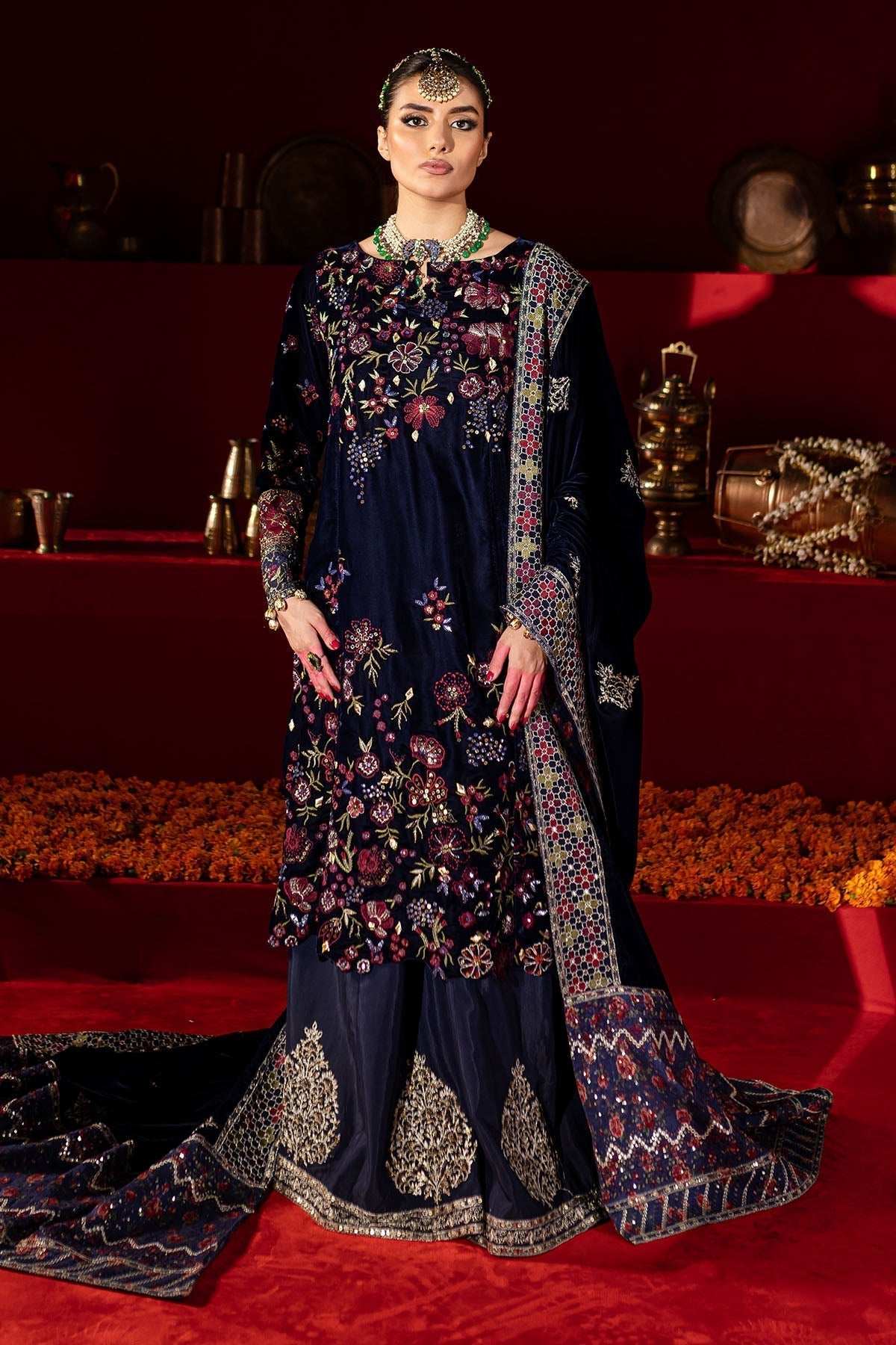 Nureh | Maya Velvet |  NW-93 - Pakistani Designer Dress - by Nureh | Type: Ladies Clothes - 100% Original at Saira Sultan
